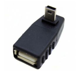 USB A Hona till Mini USB Hane-adapter, 90° vinkel