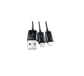 2 IN 1 Micro USB Laddningskabel för mobiltelefon eller surfplatta 1,0 M