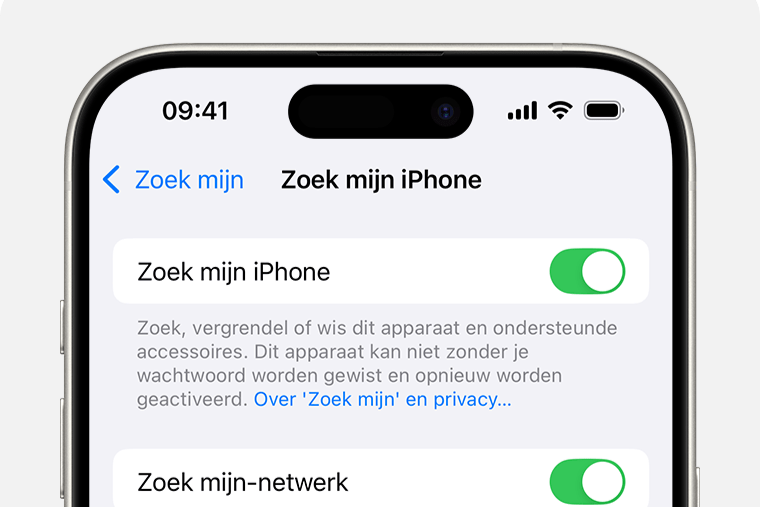 Slå på Sök min iphone