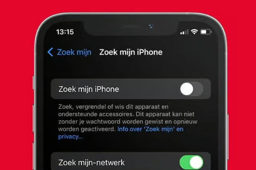 Stäng av Sök min iphone
