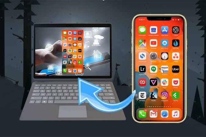 Windows-dator med apple iphone