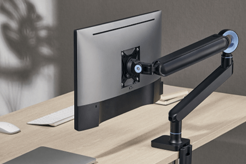 beugel aan monitor bevestigd