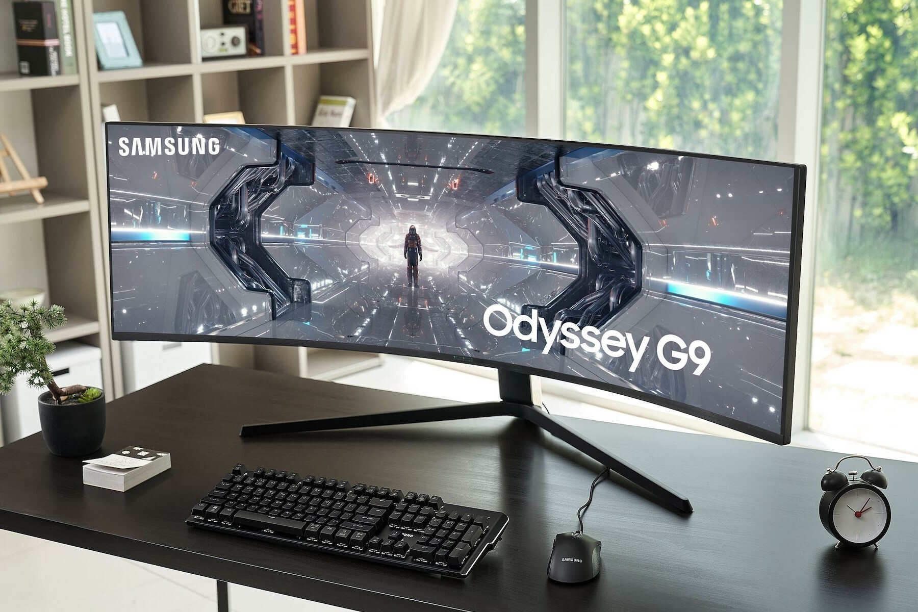 Curved monitor van samsung